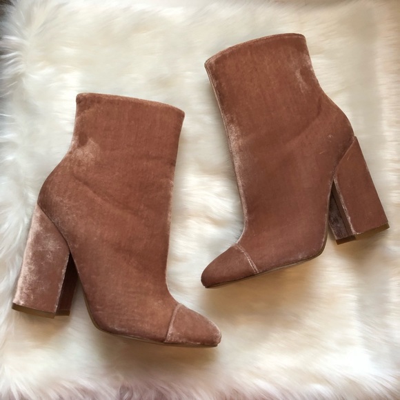 kendall and kylie velvet boots